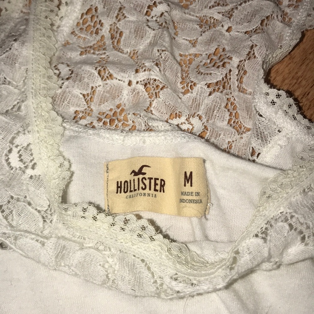 White Lace Hollister Tank Top - Picture 2 of 3